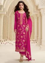 Viscose Rani Festival Wear Embroidery Work Dress Material